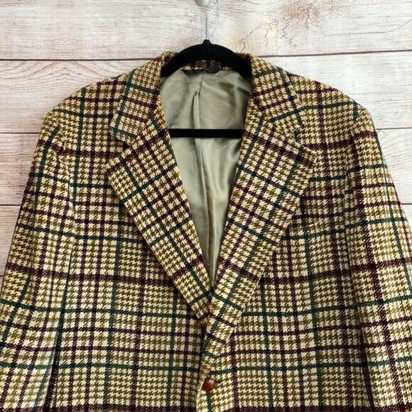 VINTAGE CRICKETEER PLAID CORDUROY BLAZER - Picture 2 of 11